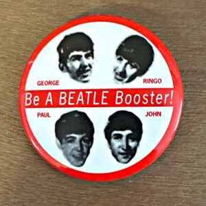 Vintage 1964 The Beatles “Be a Beatle Booster” Adelaide Concert Pin